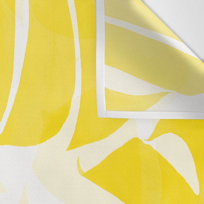 Mellow Yellow Monstera Leaves White Background #decor #society6 #buyart Wall Tapestry Gallery Image 3