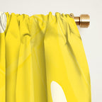 Mellow Yellow Monstera Leaves White Background #decor #society6 #buyart Window Curtain Gallery Image 2