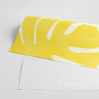 Mellow Yellow Monstera Leaves White Background #decor #society6 #buyart Wrapping Paper Gallery Image 2