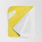 Mellow Yellow Monstera Leaves White Background #decor #society6 #buyart Throw Blanket Gallery Image 3