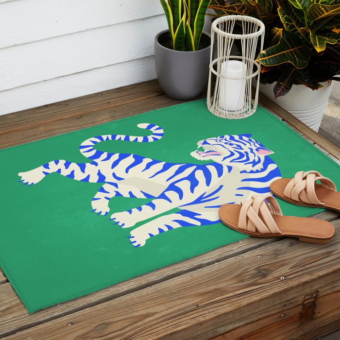 The Roar: White Tiger Edition Outdoor Rug Gallery Image 2