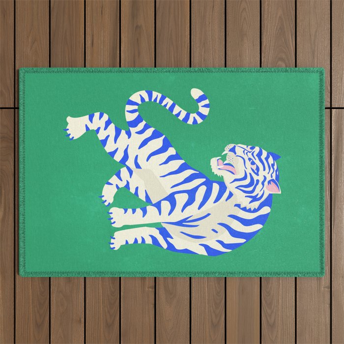 The Roar: White Tiger Edition Outdoor Rug Gallery Image 1