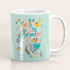 Florida State Beach Map Coffee Mug Gallery Image 1