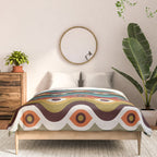 Psychedelic Eye Melt - Teal & Crimson Comforter Gallery Image 3