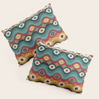 Psychedelic Eye Melt - Teal & Crimson Pillow Sham Gallery Image 3