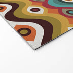Psychedelic Eye Melt - Teal & Crimson Welcome Mat Gallery Image 2