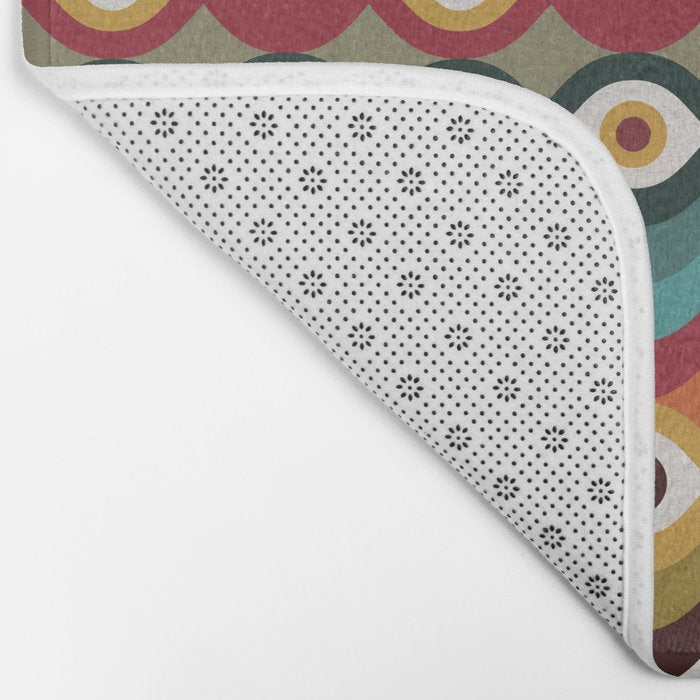 Psychedelic Eye Melt - Teal & Crimson Bath Mat Gallery Image 2