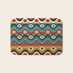 Psychedelic Eye Melt - Teal & Crimson Bath Mat Gallery Image 1