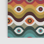 Psychedelic Eye Melt - Teal & Crimson Poster Gallery Image 3