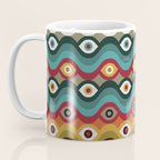 Psychedelic Eye Melt - Teal & Crimson Coffee Mug Gallery Image 3
