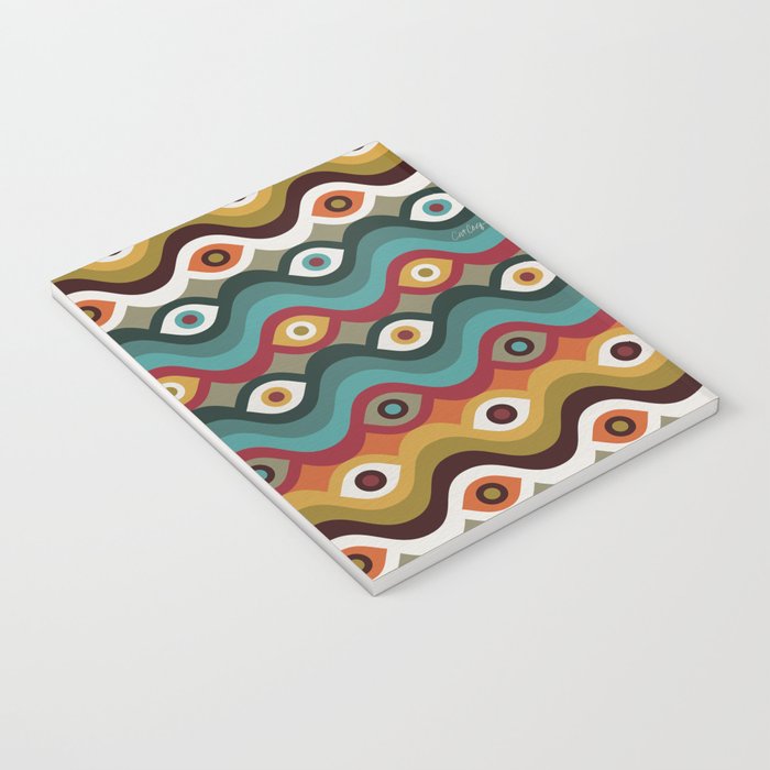 Psychedelic Eye Melt - Teal & Crimson Notebook Gallery Image 3