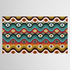 Psychedelic Eye Melt - Teal & Crimson Tablecloth Gallery Image 2