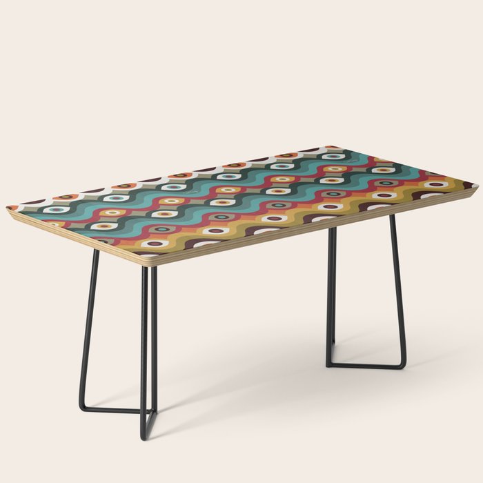 Psychedelic Eye Melt - Teal & Crimson Coffee Table Gallery Image 1