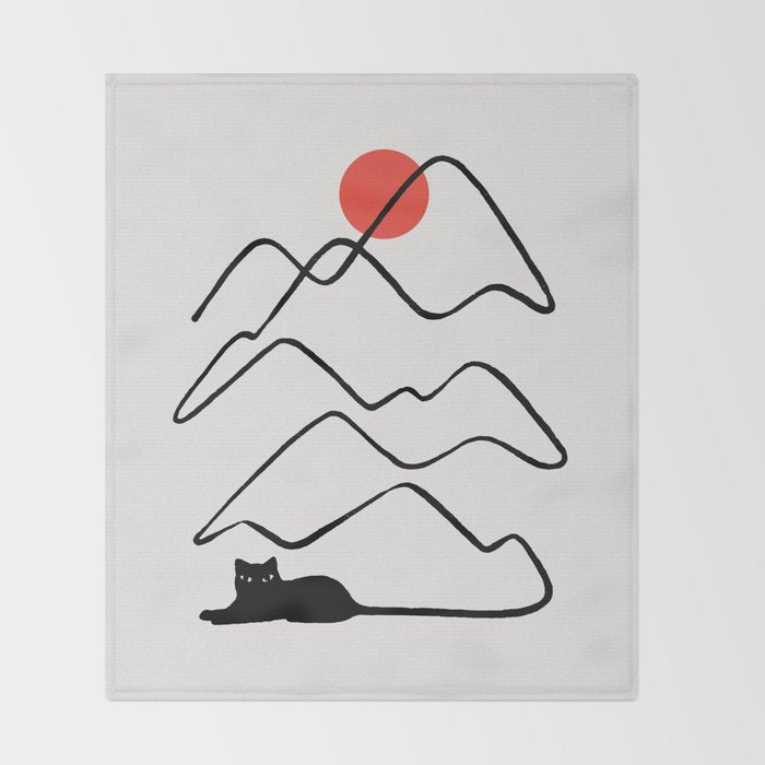 Cat Landscape 68 Throw Blanket Gallery Image 2