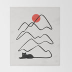 Cat Landscape 68 Throw Blanket Gallery Image 2
