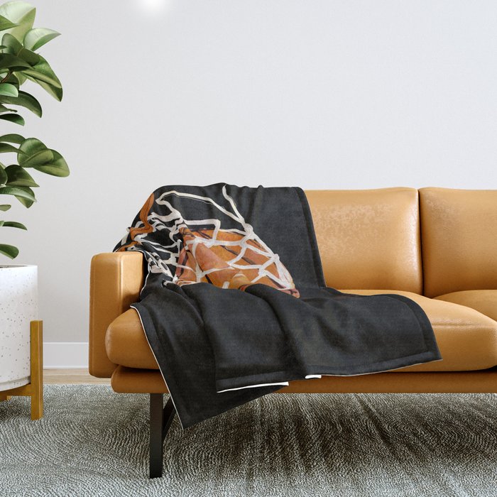 Ball is life Throw Blanket Gallery Image 1