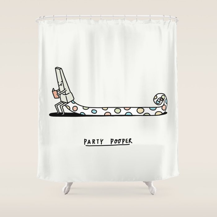 Party Pooper Shower Curtain Gallery Image 1