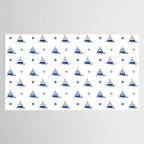 Navy Blue Nautical Sailboat Tablecloth Gallery Image 2