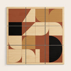 Modern geometric shapes 49 Wood Wall Art Gallery Image 1