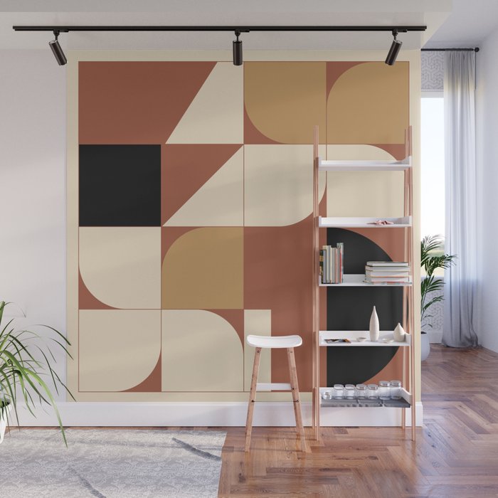 Modern geometric shapes 49 Wall Mural Gallery Image 1