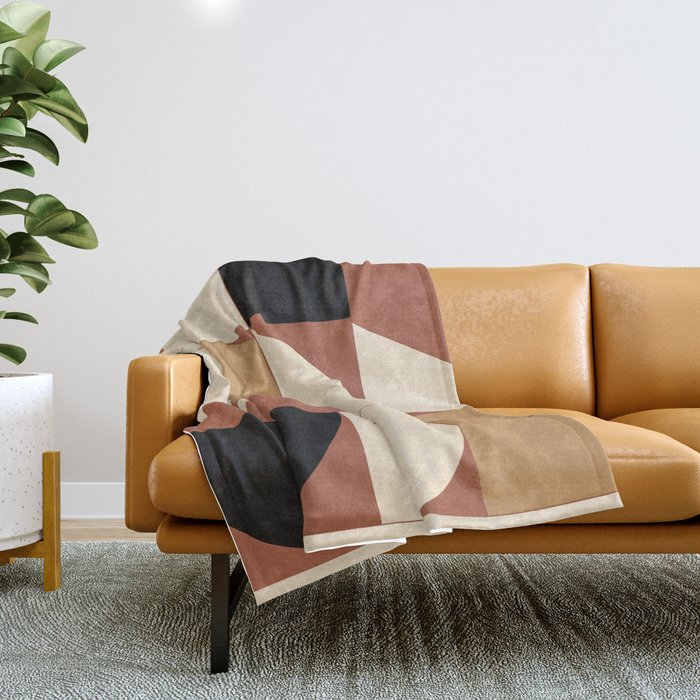 Modern geometric shapes 49 Throw Blanket Gallery Image 1