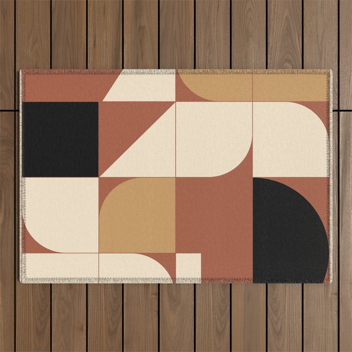 Modern geometric shapes 49 Outdoor Rug Gallery Image 1