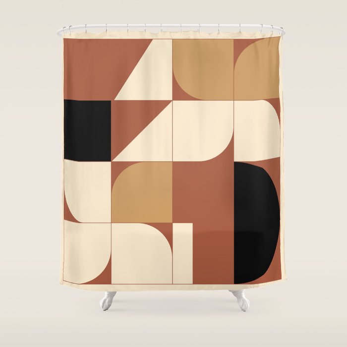 Modern geometric shapes 49 Shower Curtain Gallery Image 1