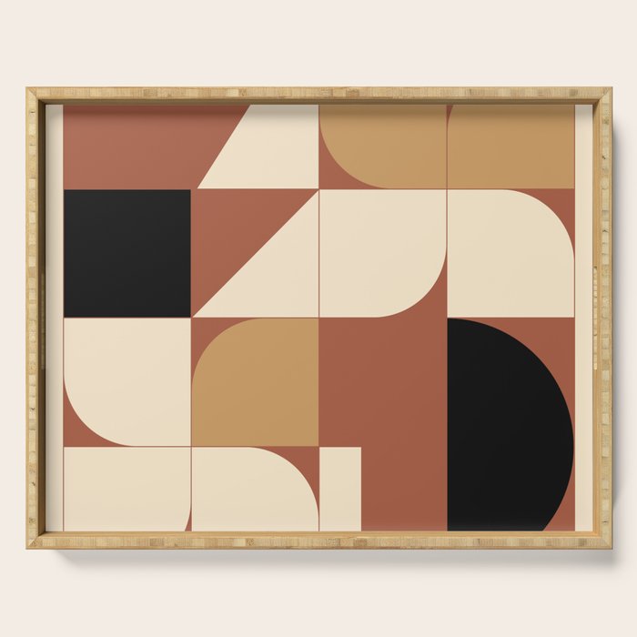 Modern geometric shapes 49 Serving Tray Gallery Image 1