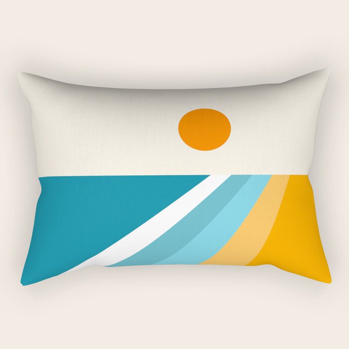 Geometric Landscape 26A Rectangular Pillow Gallery Image 1