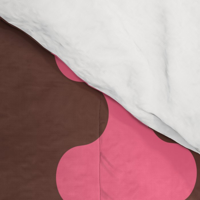 Wavy Stripes Ogee A-Go-Go Eclectic Vertical Pattern in Pink and Brown Comforter Gallery Image 4