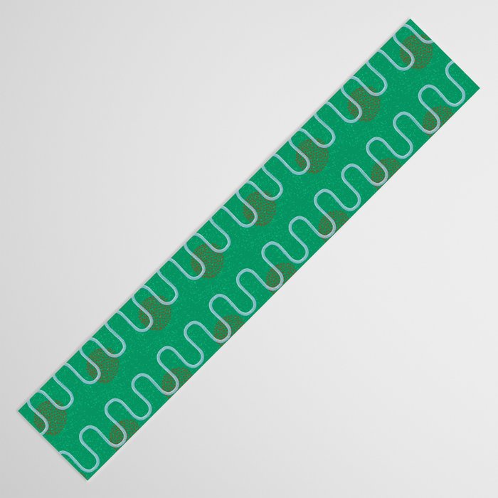 Abstract Fields in Forest Green & Brown Table Runner Gallery Image 3