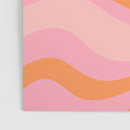 Modern Liquid Swirl Abstract Pattern Square in Retro Pink and Orange Poster Gallery Image 3