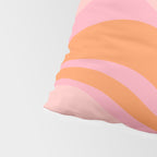 Modern Liquid Swirl Abstract Pattern Square in Retro Pink and Orange Pillow Sham Gallery Image 4