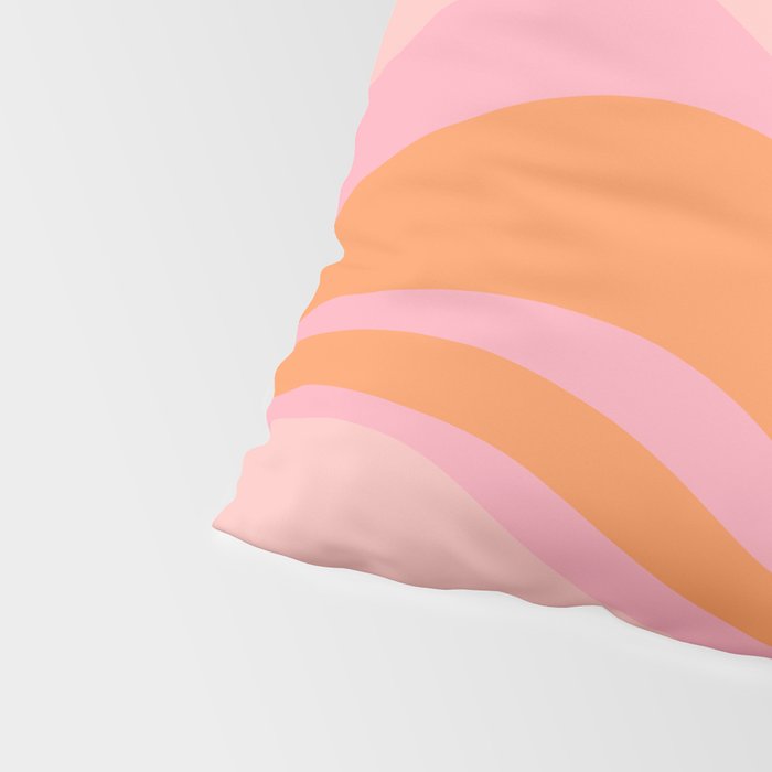 Modern Liquid Swirl Abstract Pattern Square in Retro Pink and Orange Pillow Sham Gallery Image 4