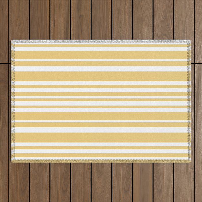 Classic Stripes XLIV - Pastel Yellow Outdoor Rug Gallery Image 1