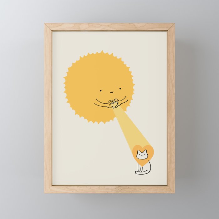 Love keeps the heart warm Mini Art Print Gallery Image 1