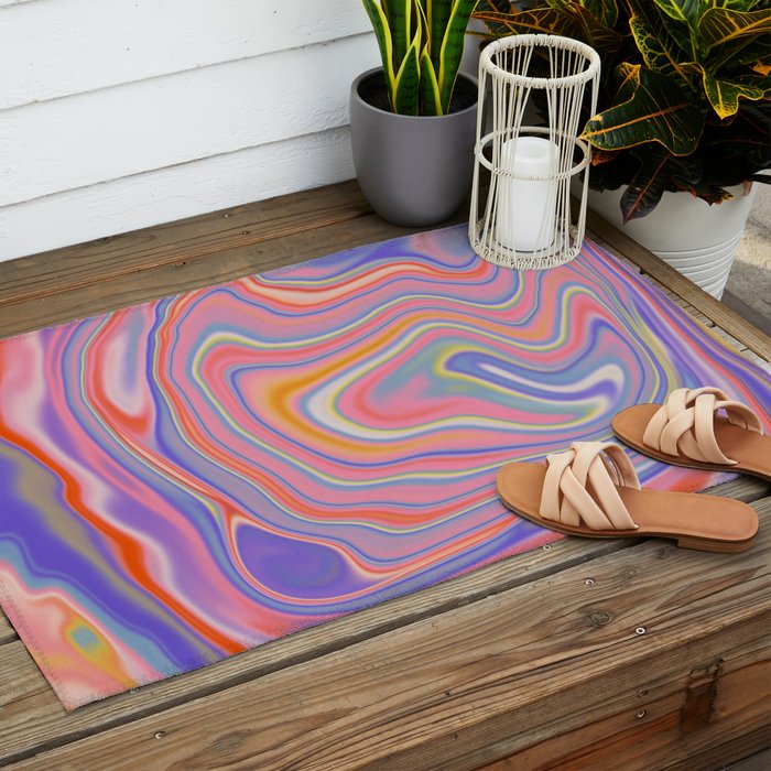 Playful marble Outdoor Rug Gallery Image 2