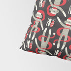 Sock Monkey Santa Pillow Sham Gallery Image 4