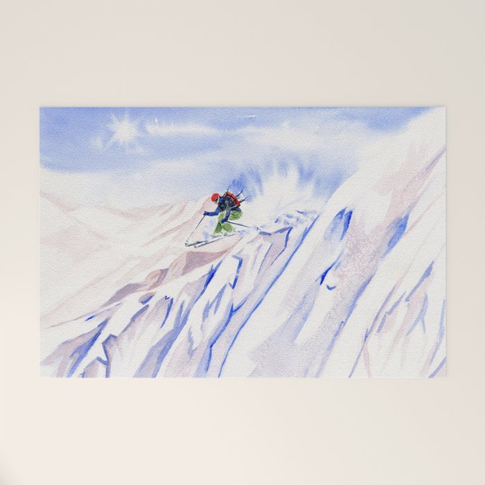 Powder Skiing Welcome Mat Gallery Image 1