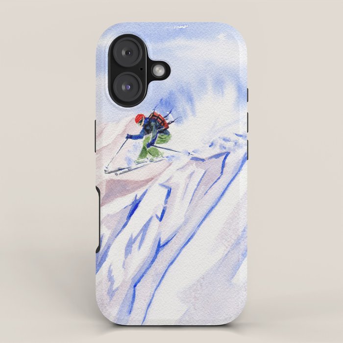 Powder Skiing iPhone Case Gallery Image 1