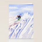 Powder Skiing Stationery Card Gallery Image 2