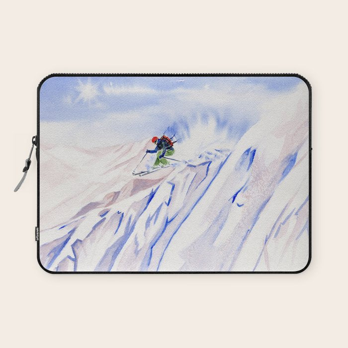 Powder Skiing Laptop Sleeve Gallery Image 1