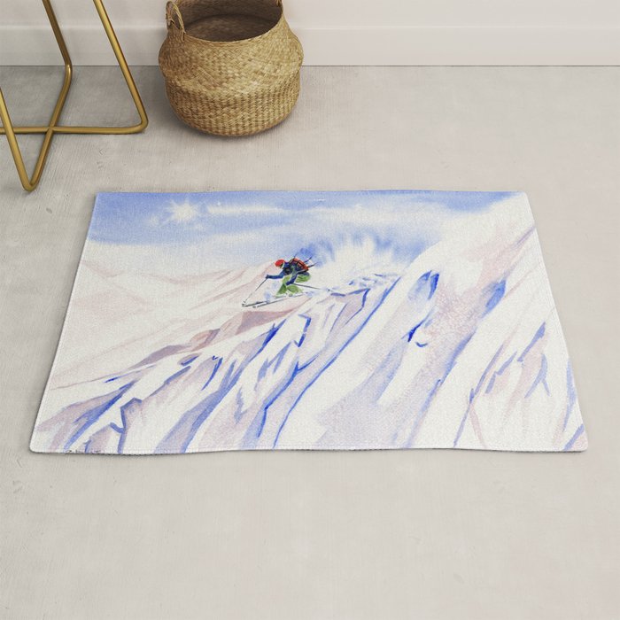 Powder Skiing Rug Gallery Image 1