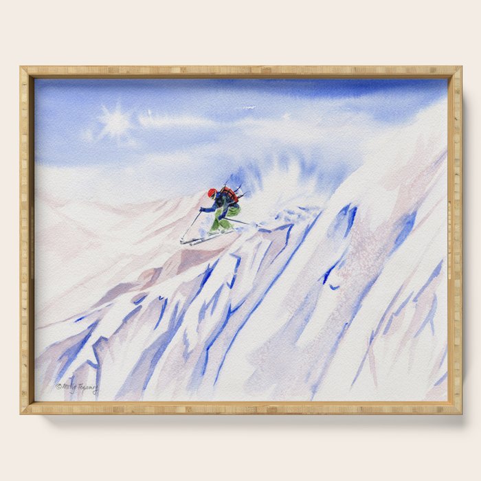 Powder Skiing Serving Tray Gallery Image 1