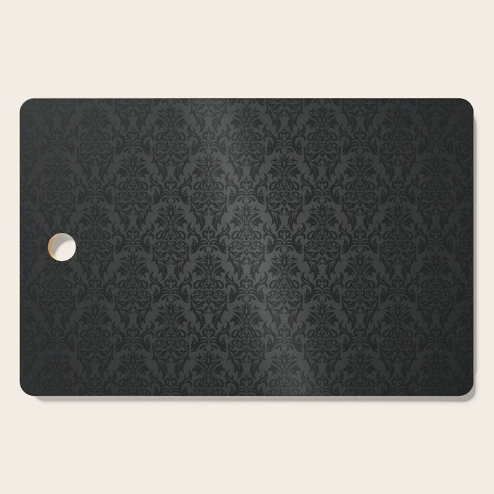 Luxury Black Damask Cutting Board Gallery Image 1