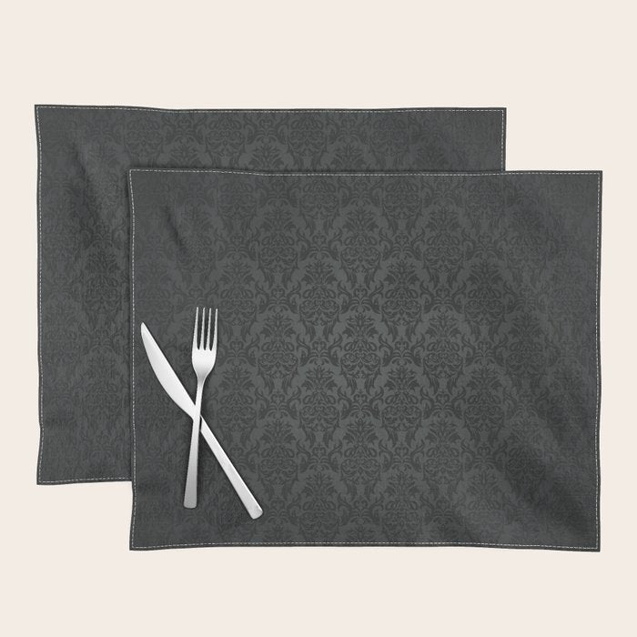 Luxury Black Damask Placemat Gallery Image 1