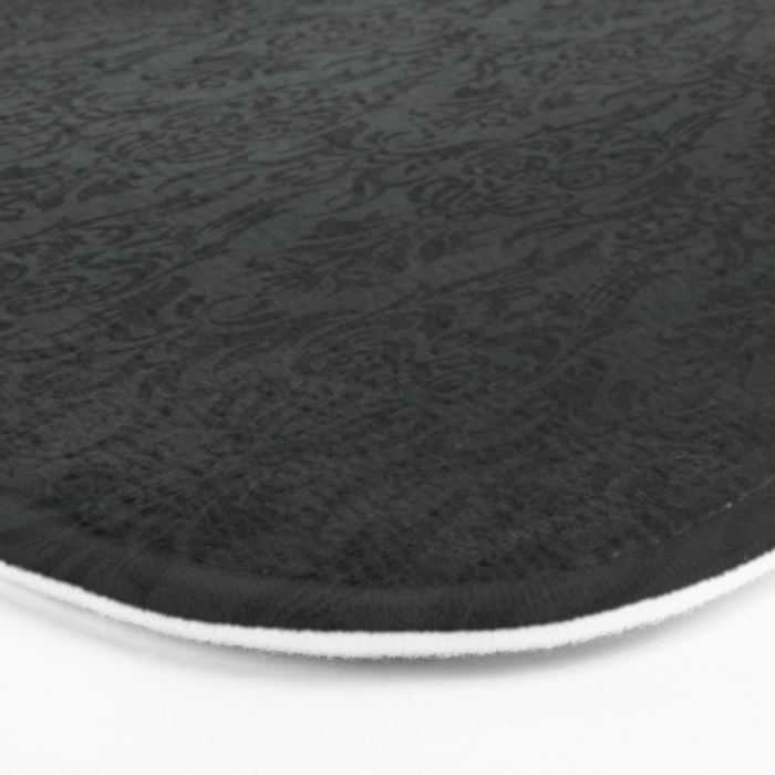 Luxury Black Damask Bath Mat Gallery Image 3