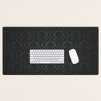 Luxury Black Damask Desk Mat Gallery Image 1
