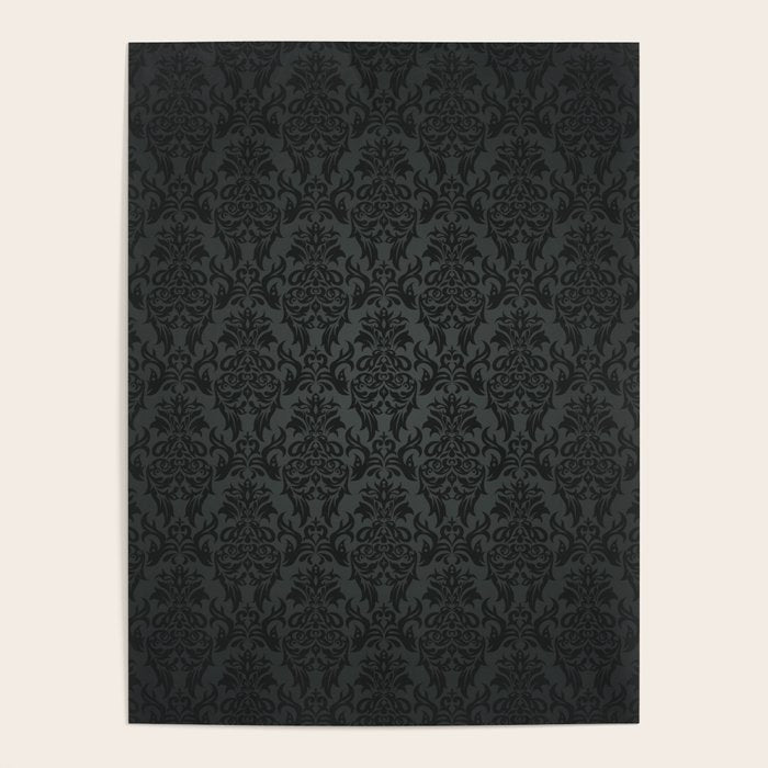Luxury Black Damask Poster Gallery Image 4