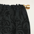 Luxury Black Damask Window Curtain Gallery Image 2